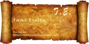 Tankó Etelka névjegykártya